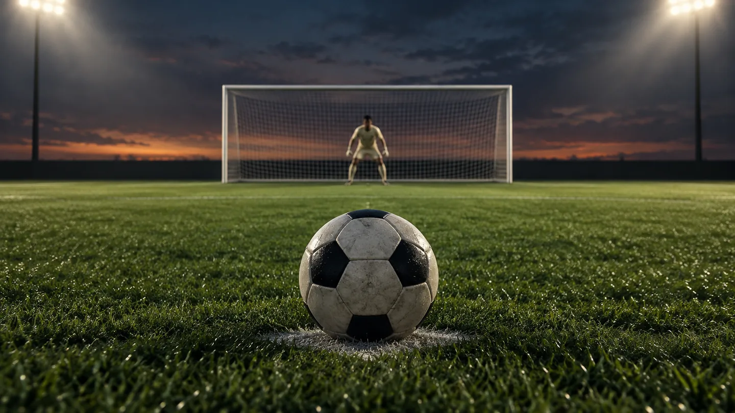 Illustration accompanying Added time, extra time and penalties in football